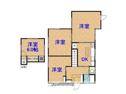 小湊鐵道 馬立駅 徒歩19分 2階建 築52年(4DK)の間取り写真