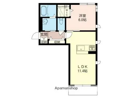 グランツィオーネⅡ(1LDK/1階)の間取り写真