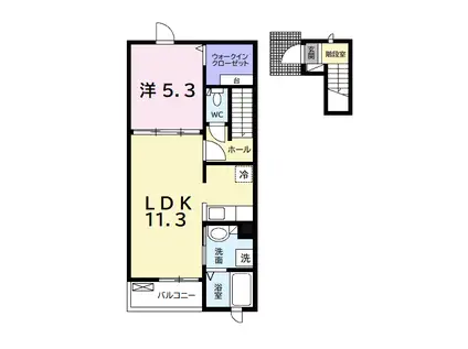 グランメゾン姉崎(1LDK/2階)の間取り写真