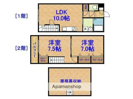 ログタウン青葉(2LDK)の間取り写真