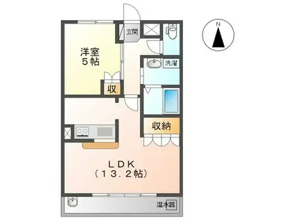 BELLCREST(1LDK/2階)の間取り写真