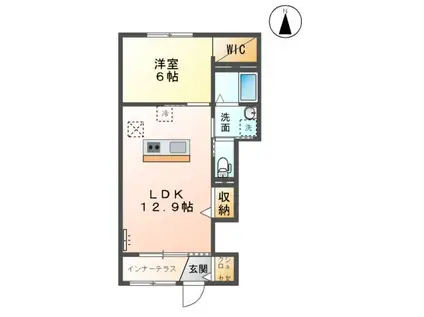 フォンテ(1LDK/1階)の間取り写真