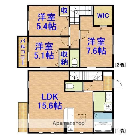 パークハイツ更級(3LDK)の間取り写真