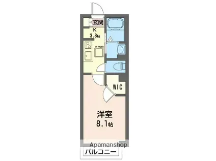 メゾン ド モリス(1K/1階)の間取り写真