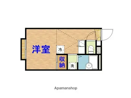 ロワジール(1K/2階)の間取り写真