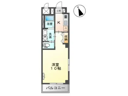 COLLSOLEIL(1K/2階)の間取り写真
