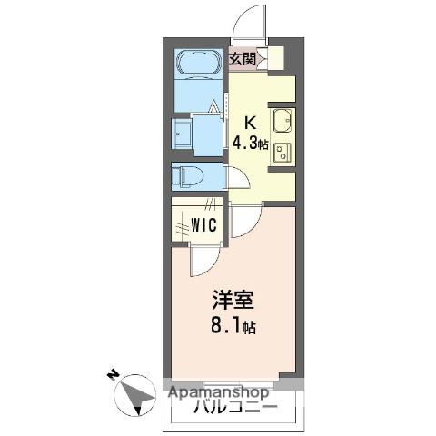 グラン エスト(1K/3階)の間取り写真