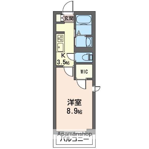 セレスト(1K/3階)の間取り写真