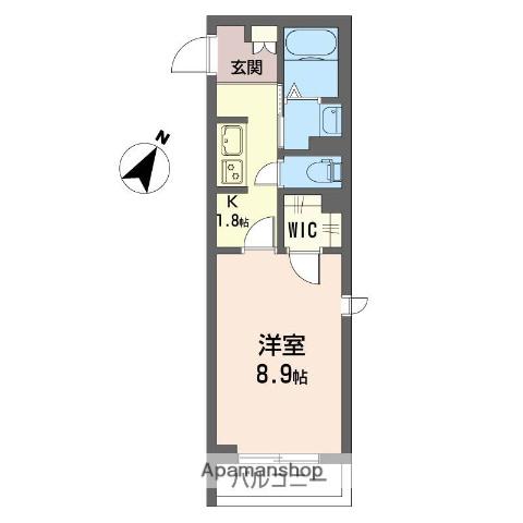 内房線 姉ケ崎駅 徒歩7分 3階建 築4年(1K/2階)の間取り写真