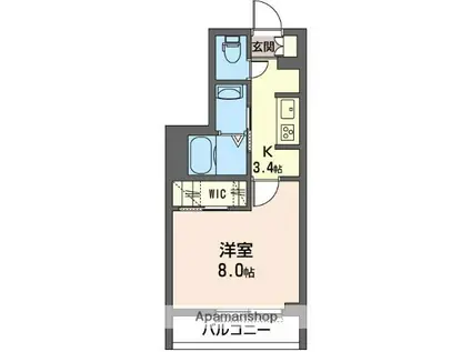 モリス レジデンス(1K/1階)の間取り写真