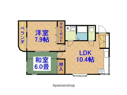 エスピーパレスA15(2LDK/3階)の間取り写真