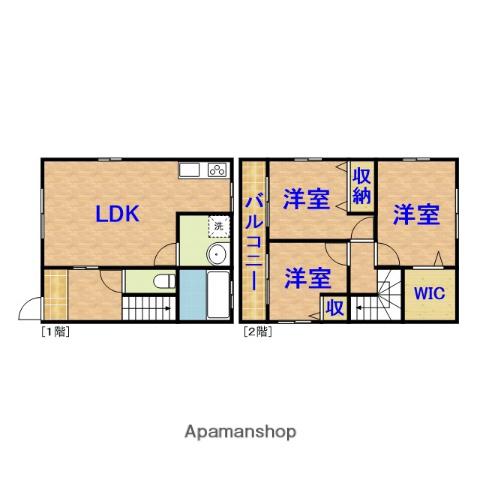 内房線 五井駅 バス乗車時間:14分 藤井バス停で下車 徒歩3分 2階建 築6年(3LDK)の間取り写真
