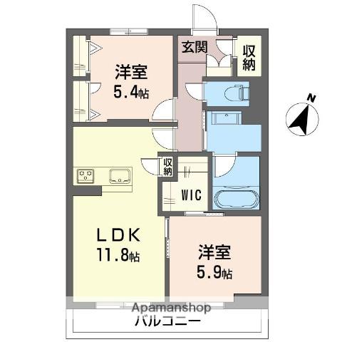 サリサ.I(2LDK/2階)の間取り写真