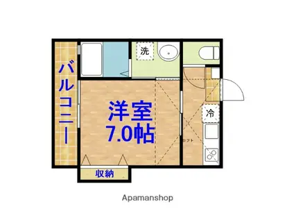 クラシア姉崎(1K/2階)の間取り写真