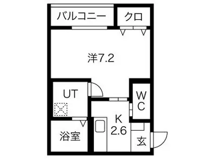 プラザドゥシャレー(1K/3階)の間取り写真