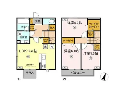 S GARDEN(3LDK)の間取り写真