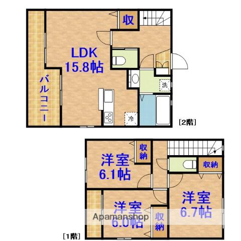 オリーブの木(3LDK)の間取り写真