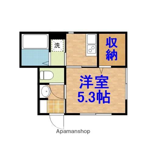 ナリトモ誉田A(1K/1階)の間取り写真