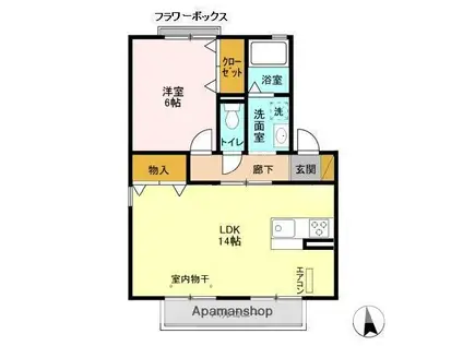 コーポ小倉A(1LDK/2階)の間取り写真