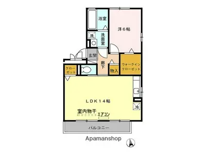 セルブランドS(1LDK/2階)の間取り写真