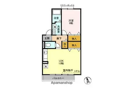 メイヒルズ(1LDK/2階)の間取り写真