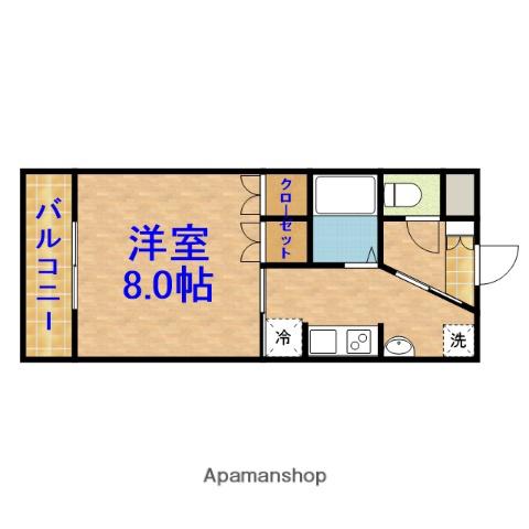 コーポニッコー(1K/2階)の間取り写真