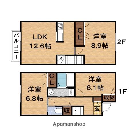 ラポルトルージュ(3LDK)の間取り写真