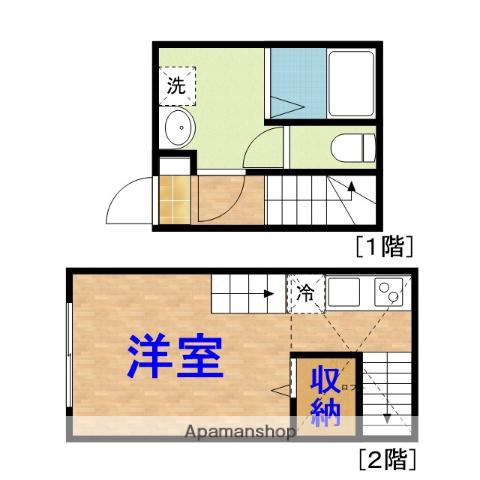 エヴァンコートⅣ(ワンルーム/1階)の間取り写真