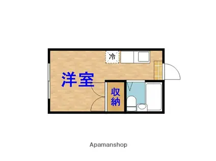 スカイハイツ(ワンルーム/1階)の間取り写真