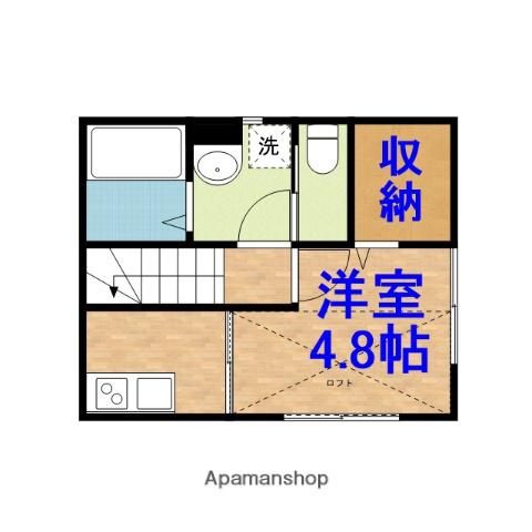 ナリトモ誉田A(1K/2階)の間取り写真