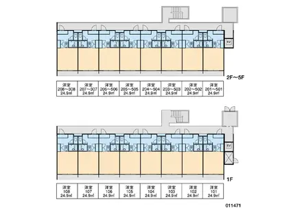 レオパレスエースⅡ(1K/4階)の間取り写真