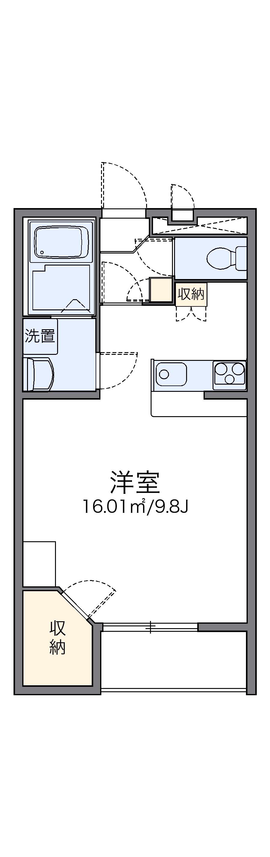 レオパレスヴェルドミール大和(1K/3階)の間取り写真