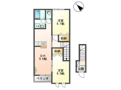 ETERLISPA 01(2DK/2階)の間取り写真