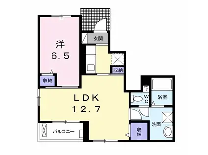 サンシャインⅥ(1LDK/1階)の間取り写真
