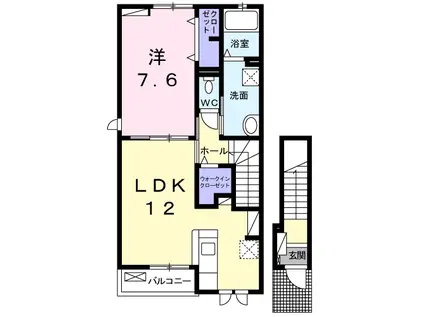 キャンディハウス(1LDK/2階)の間取り写真