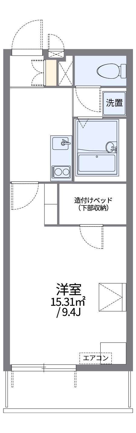 レオパレスマルトウェーブ(1K/2階)の間取り写真