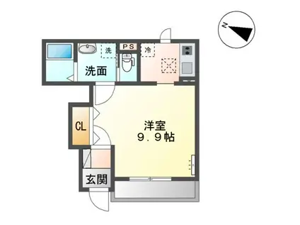 ブエナカーサ(1K/1階)の間取り写真