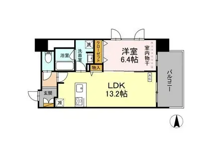 THE REJUVEPORT KISARAZU(1LDK/10階)の間取り写真