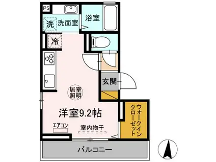 RAFALE-ERI(ワンルーム/2階)の間取り写真