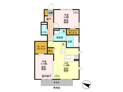 MKハイム(2LDK/1階)の間取り写真