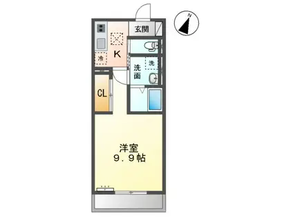 内房線 長浦駅(千葉) 徒歩5分 3階建 築1年(1K/1階)の間取り写真