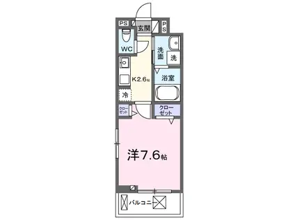 ジョリー柏(1K/3階)の間取り写真