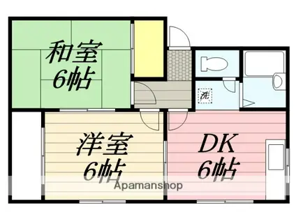ピュアハウス五香(2DK/2階)の間取り写真