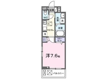 ジョリー柏(1K/1階)の間取り写真