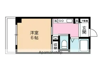 シャルマンファミーユ東京(1K/5階)の間取り写真