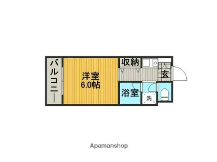 パークヒルズ(1K/1階)の間取り写真