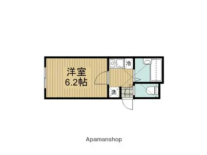 シティハイム大野(1K/1階)の間取り写真