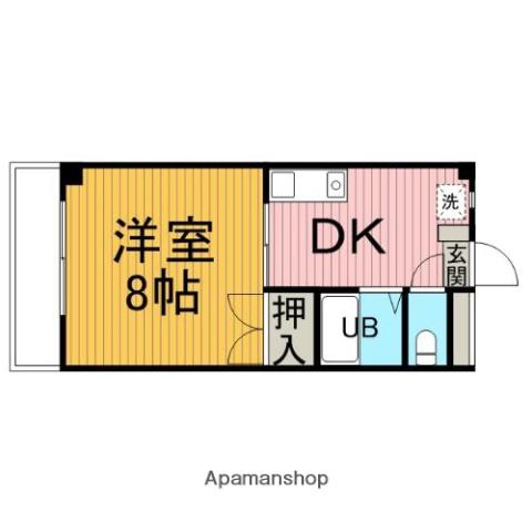 アルカディア92(1DK/1階)の間取り写真