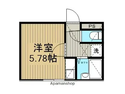 ヒルトップ町田(ワンルーム/1階)の間取り写真