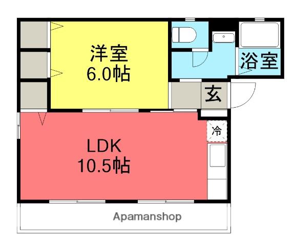 小田急電鉄小田原線 町田駅 徒歩25分 2階建 築26年(1LDK/1階)の間取り写真